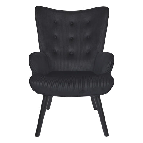 Fauteuil De Salon Giulia En Velours Noir