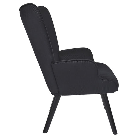 Fauteuil De Salon Giulia En Velours Noir