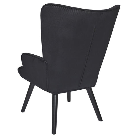 Fauteuil De Salon Giulia En Velours Noir