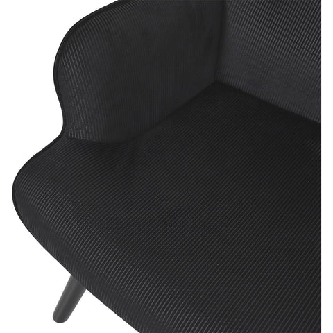 Fauteuil De Salon Giulia En Velours Noir