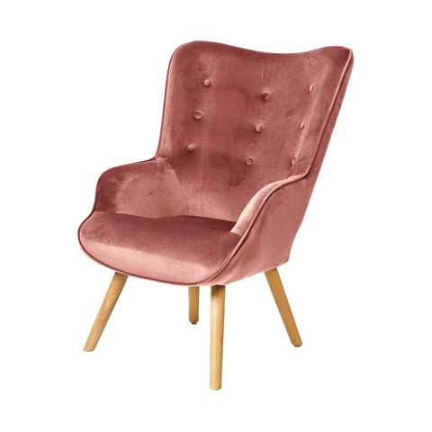 Fauteuil De Salon Velours Rose