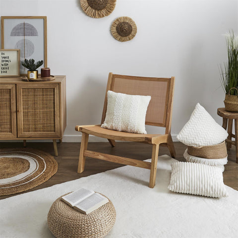 Fauteuil En Bois De Hévéa Bali Naturel