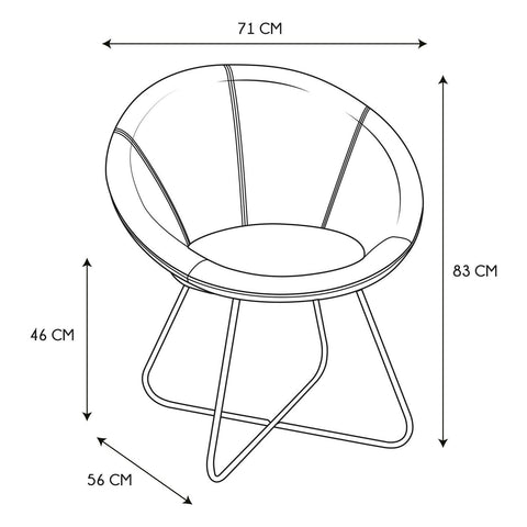 Fauteuil En Métal Et Velours Karl Bleu Canard