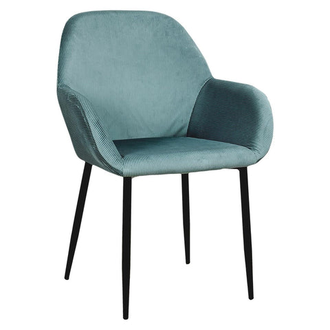 Fauteuil En Velours Giulia Bleu Canard