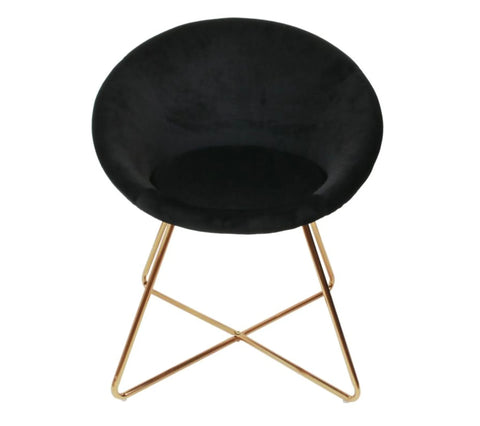 Fauteuil En Velours Karl Noir