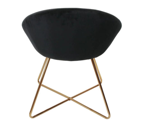 Fauteuil En Velours Karl Noir