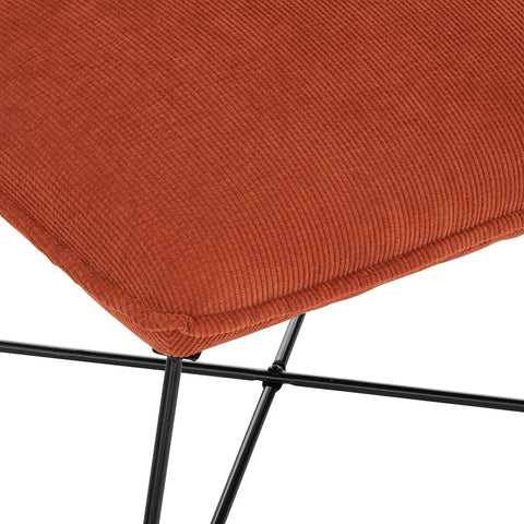 Fauteuil En Velours Moana Terracotta