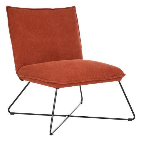 Fauteuil En Velours Moana Terracotta