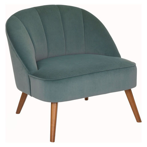 Fauteuil En Velours Naova Vert Céladon