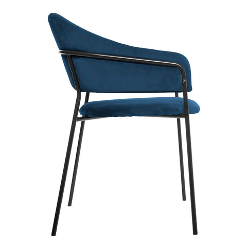 Fauteuil En Velours Siron Bleu