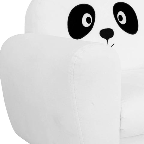 Fauteuil Enfant Avec Oreilles Panda Blanc