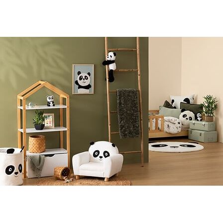 Fauteuil Enfant Avec Oreilles Panda Blanc