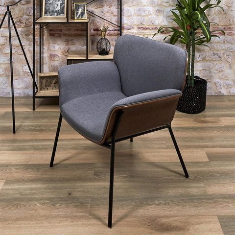 Fauteuil En tissu Sam Gris