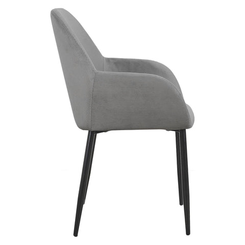 Fauteuil Gris En Velours Giulia