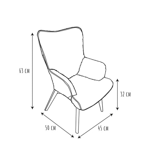 Fauteuil Helsinki Enfant Fourrure Blanc