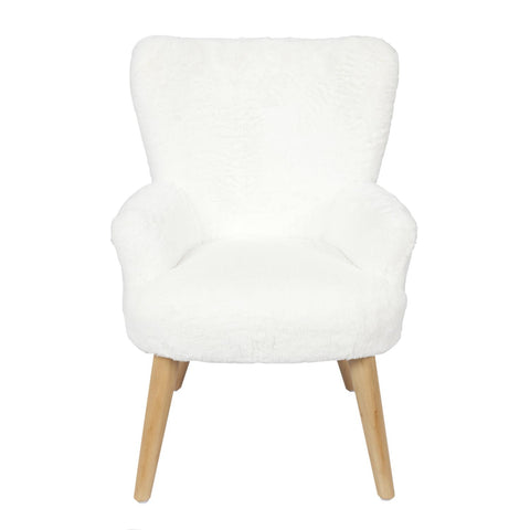 Fauteuil Helsinki Enfant Fourrure Blanc