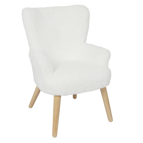 Fauteuil Helsinki Enfant Fourrure Blanc