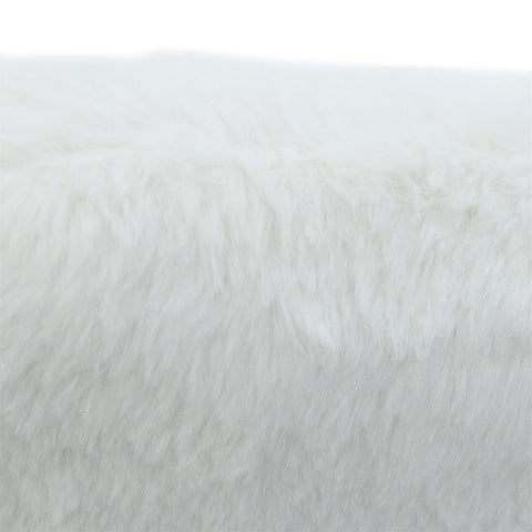 Fauteuil Helsinki Imitation Fourrure Blanc