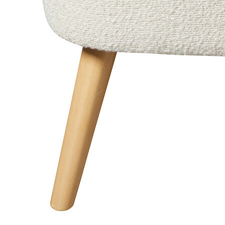 Fauteuil Naova bouclette Blanc