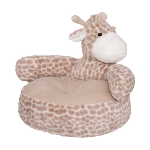 Fauteuil Peluche Girafe Pour Enfant Beige