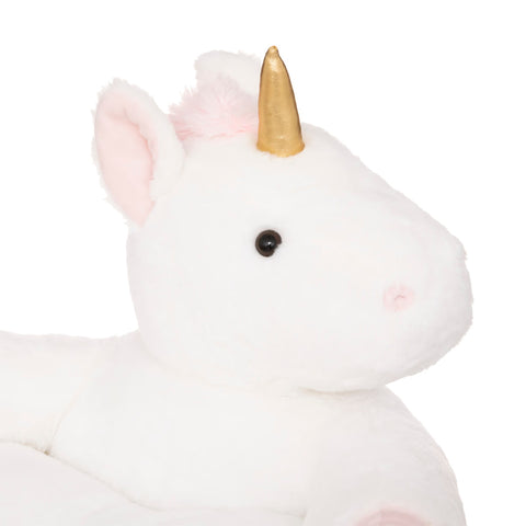 Fauteuil Peluche Licorne Pour Enfant Blanc