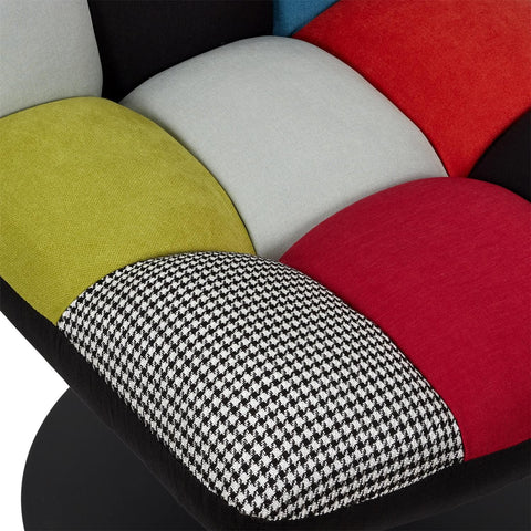 Fauteuil Pivotant Multicolore Anton Patchwork