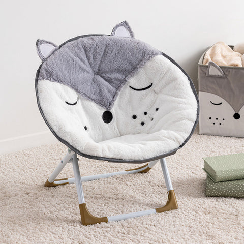 Fauteuil Pliant Pour Enfant Renard Gris