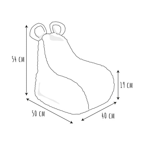 Dimensions Fauteuil Pouf Blanc pour Enfant