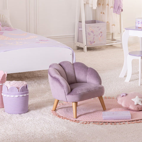 Fauteuil Pour Enfant Coquillage Sirène Violet