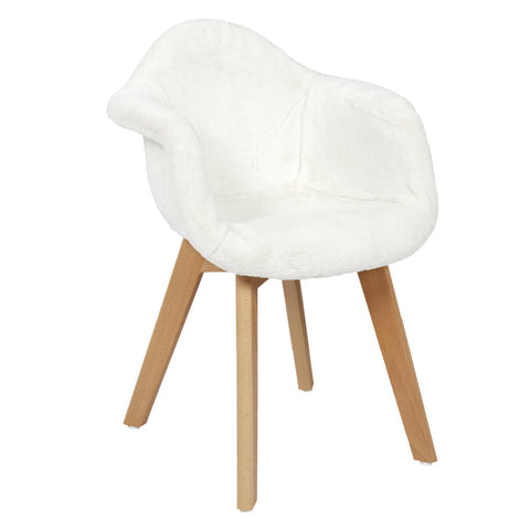 Fauteuil Pour Enfant Fourrure Blanc