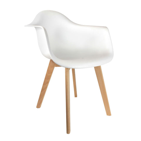 Fauteuil Scandinave En Polypropylène Blanc