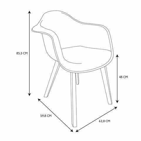 Fauteuil Scandinave En Polypropylène Blanc