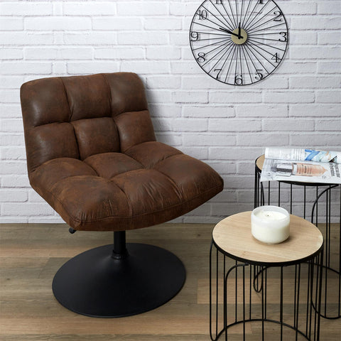 Fauteuil Vintage Indus Marron