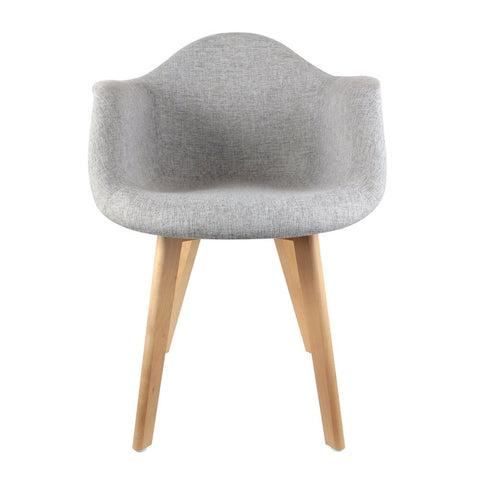 Fauteuil scandinave en tissu Gris