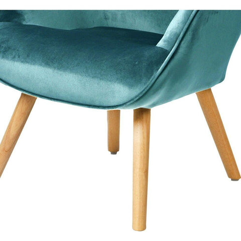 Fauteuil velours bleu 