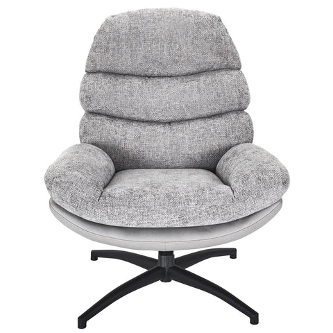 Fauteuil avec pouf Wiliam 99cm Gris