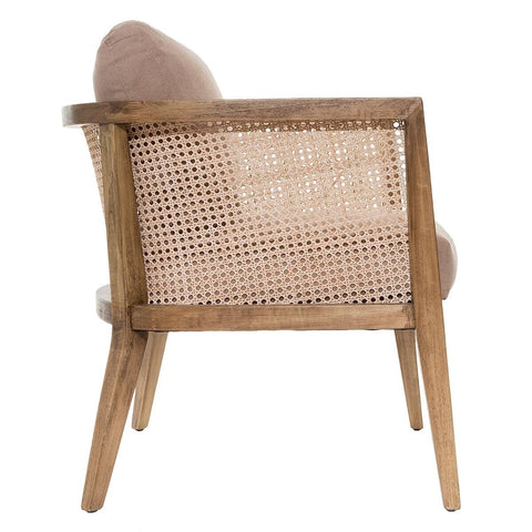 Fauteuil cannage Koza Taupe