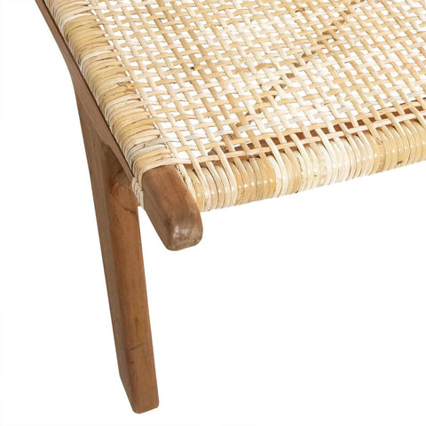 Fauteuil rotin teck Timor Beige