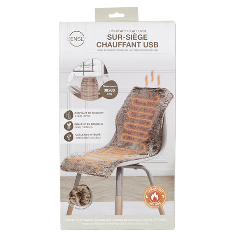 Jeté De Chaise Chauffant USB Gris