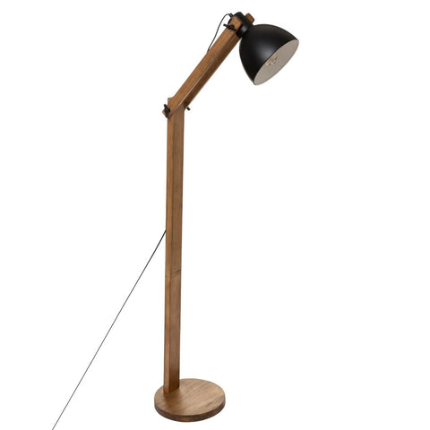 Lampadaire Arc Cuba H158 En Bois Noir