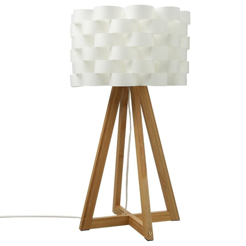Lampe Bambou Papier Moki H55 Blanc