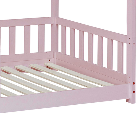 Lit cabane enfant Bosco Rose 90x190