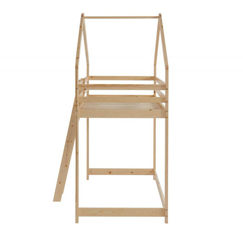 Lit Mezzanine TINY Sommier Inclus Naturel 90x190