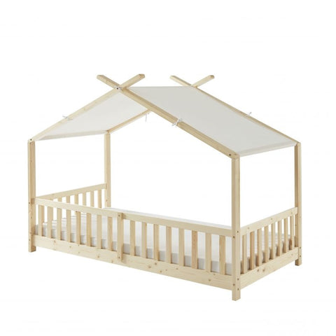 Lit tente enfant 90x190 Tiny avec barrière et sommier inclus