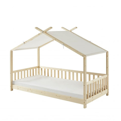 Lit tente enfant 90x190 Tiny avec barrière et sommier inclus