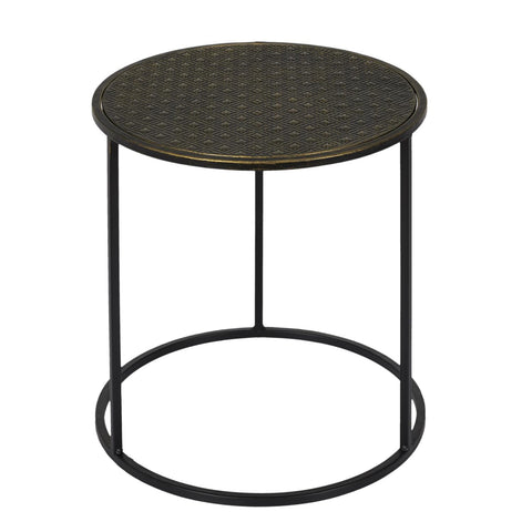 Lot De 2 Tables D'appoint En Métal Martele Mirage