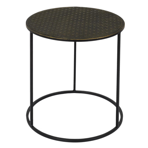 Lot De 2 Tables D'appoint En Métal Martele Mirage