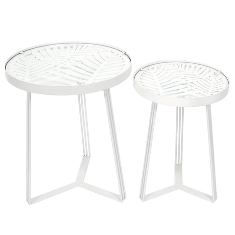 Lot De 2 Tables Gigognes Wild Blanches