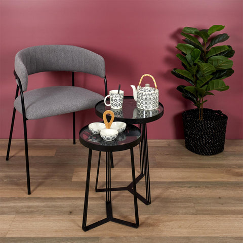 Lot De 2 Tables Gigognes Wild Noires