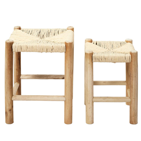 Lot De 2 Tabourets Gigognes Beige Hamram